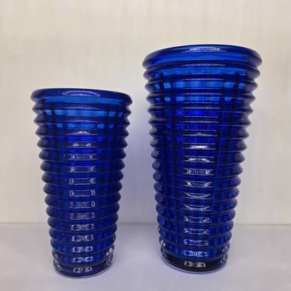 Vase ovale Baccarat bleu 361-26