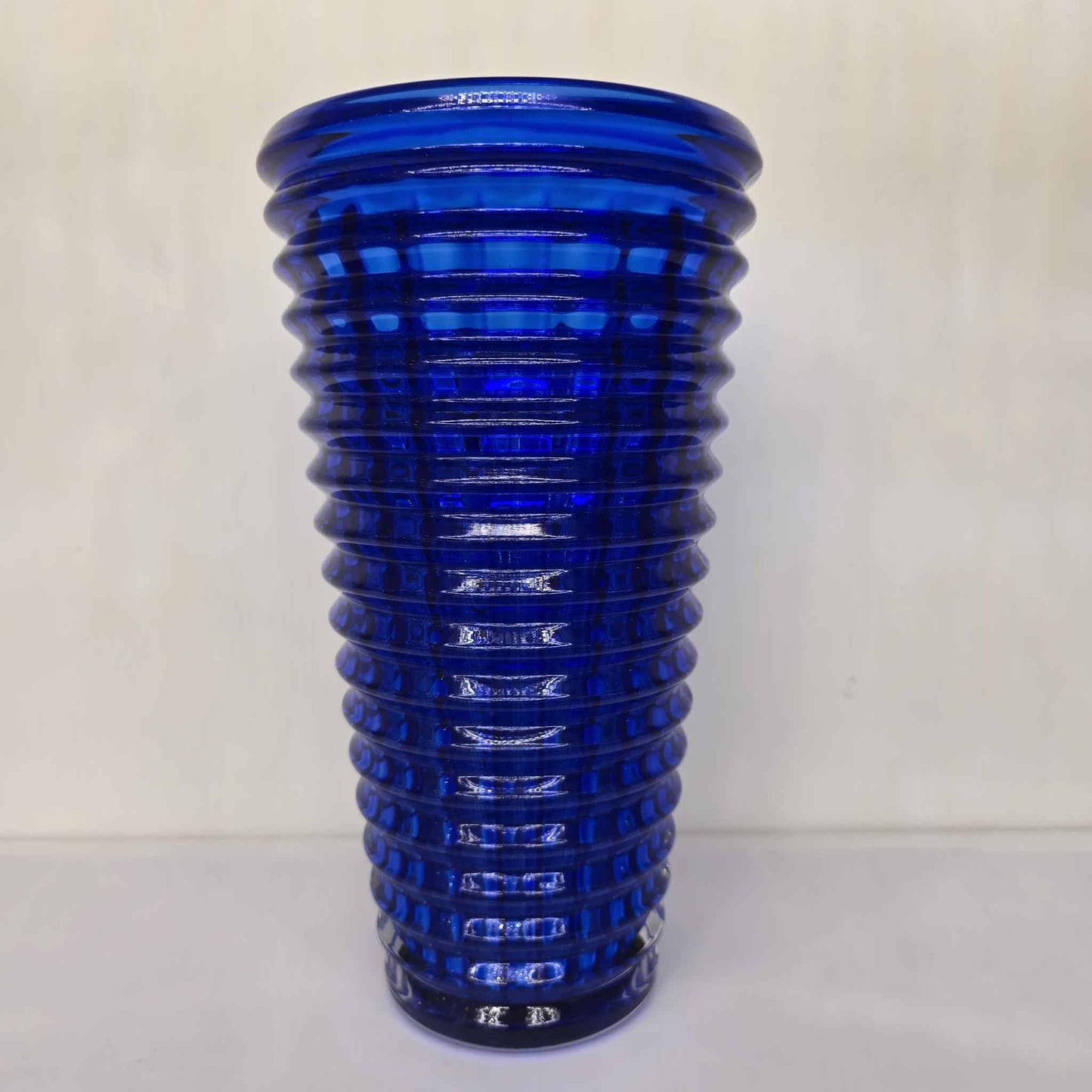 Vase ovale Baccarat bleu 361-26