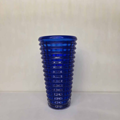 Vase ovale Baccarat bleu 361-26