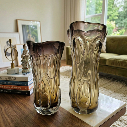 Vases en verre soufflée 175/33-34